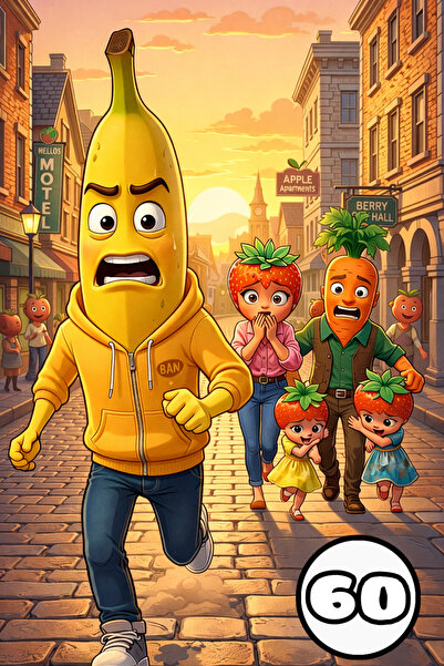 Brainrot Carte de colorat - 60 de ilustratii - Frruits Dramas , A4