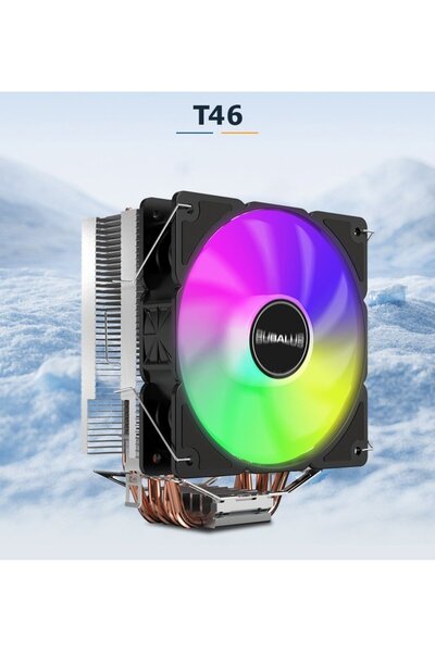 TAPLIN مبرد معالج من نوع برج BUBALUS Intel-Amd أسود 120 ملم 140 واط B-T46