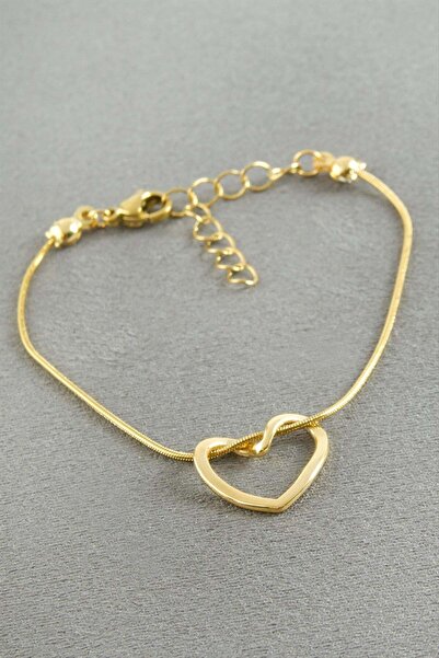 ZERO LAND سوار NRZSNT من الفولاذ على شكل قلب - (203324) لون فضي