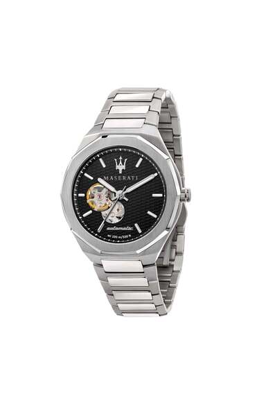 Maserati STILE 42MM AUTO BLACK DIAL BR SS