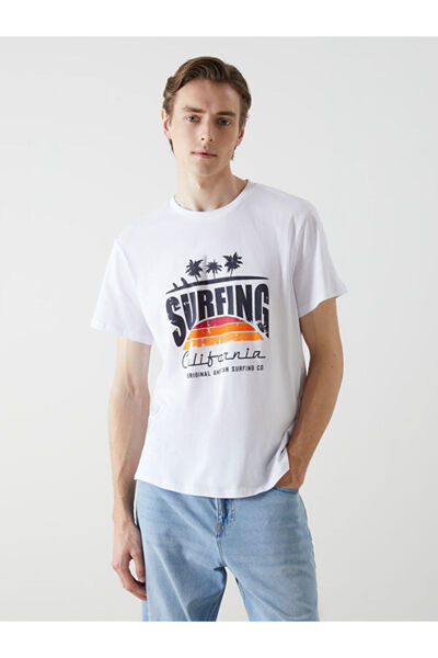 LC Waikiki RMZ GİYİM FARKIYA تي شيرت رجالي من القطن الممشط بأكمام قصيرة وياقة...