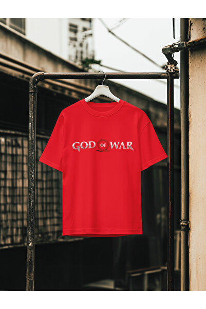 MG God of War Printed Circular Neck Cotton Oversize Fit Unisex Short Sleeve T...