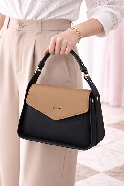 mothers dream Two-Tone Structured Top Handle Handbag for Women
