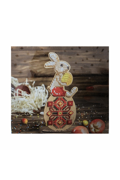 Tablouri din lemn Ornament din lemn cu iepuraș de Paște