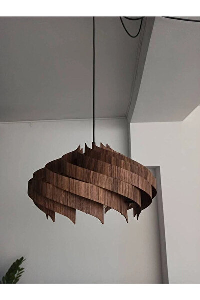 Luminars İstanbul 50cm Ahşap Bohem Avize - Rustik Sarkıt Aydınlatma
