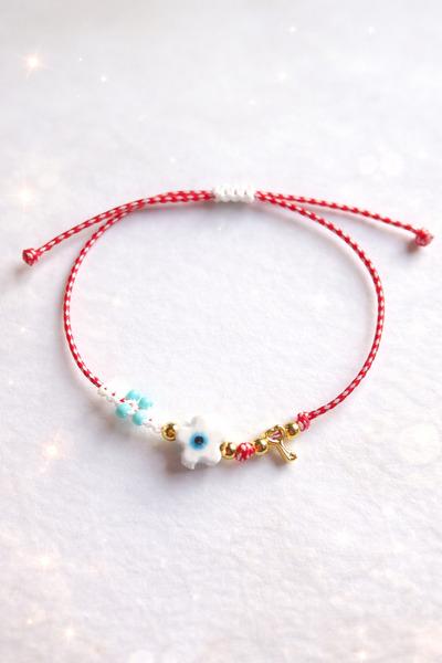 TUTU DESİGN Adjustable red cord bracelet – handmade lucky bracelet