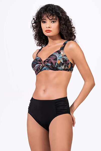 Endeep Women's Gathered Detailed Gathering Bikini Set