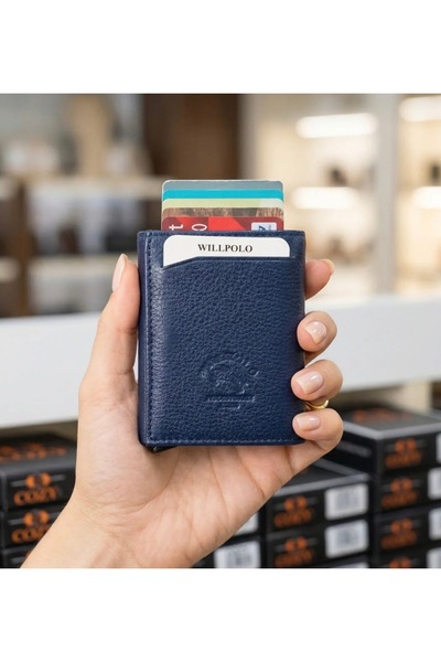 My Easy Shop Genuine Leather Willpolo Mechanism Card Holder Wallet