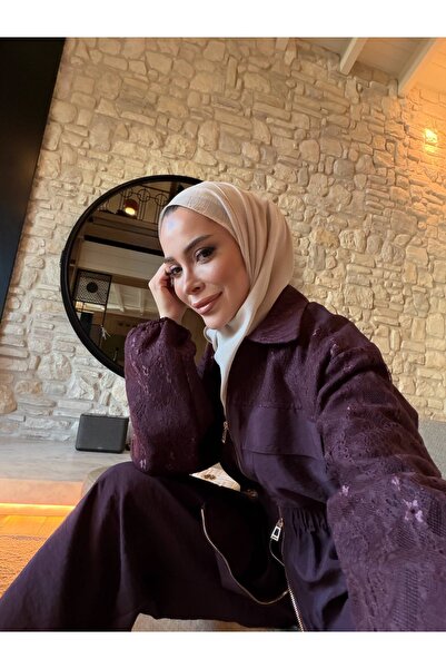 MODA S&S BZLİNE طقم مكون من سترة وبنطلون بتصميم دانتيل