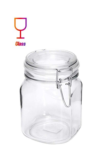 Borgonovo Primaz Glass Jar for Food Storage Transparent 1 Liter