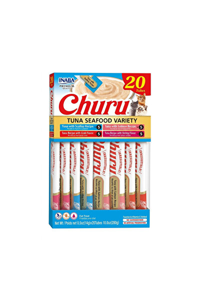 Inaba وجبات تشورو للقطط - تشكيلة متنوعة من التونة والمأكولات البحرية (14 جرام...