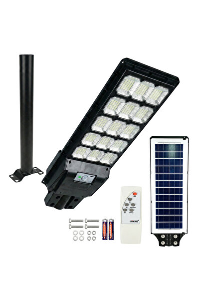 Rixme Lampa stradala solara LED 1000W Rixme, senzor miscare, telecomanda, IP6...