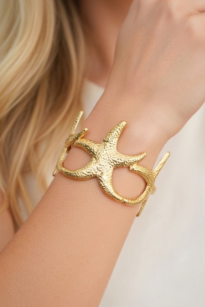 REBORN DESIGN Gold Color Starfish Model Bracelet
