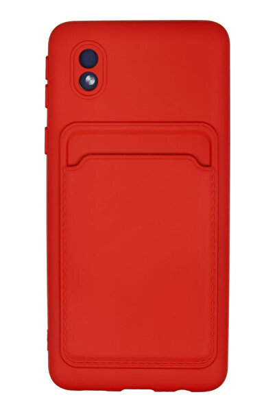 TeknoKapsül حافظة نيو فيس لهاتف سامسونج جالاكسي A01 كور سيليكون مع بطاقة عمل ...