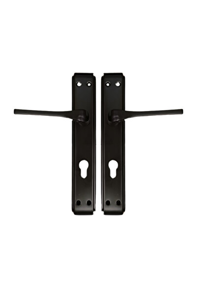 Leader طقم مقابض أبواب داخلية باللون الأسود المطفي: مقبض عصري مع لوحة وفتحة م...