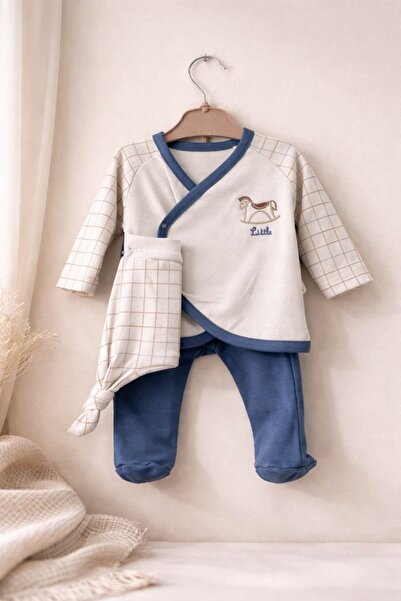 İloya Naturel 3-Piece Baby Boy Hospital Discharge Set with Carousel Detail – ...