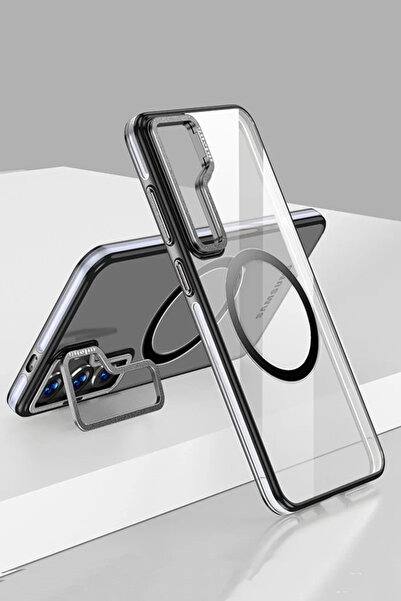 Beta Moda Hub غطاء جوكو سامسونج جالاكسي S24 كريستال ماج سيف - أسود