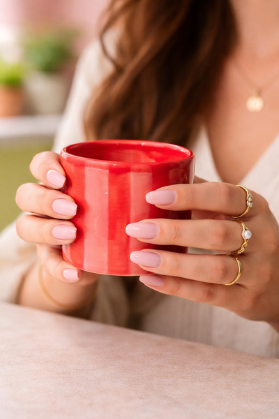 KABİLE SERAMİK Handmade Ceramic Mug Summer Series Coffee Cup