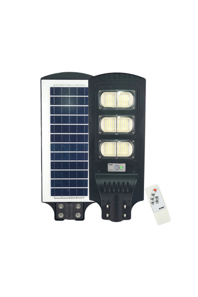 Rixme Lampa stradala LED solara 120W, 6 zone, telecomanda, timer 3/5/8h, IP67...