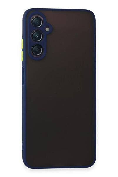 ZEMİRA HOME نيوفايس حافظة سامسونج جالاكسي A05S غطاء سيليكون مونتريال - أزرق داكن