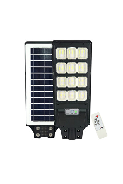 Rixme Lampa stradala solara LED 800W Rixme, 12 zone, senzor miscare, telecoma...