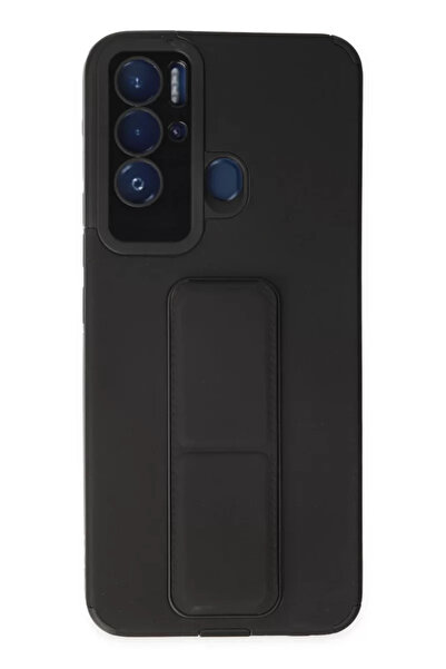 TeknoKapsül حافظة نيو فيس تكنو بوفا نيو ميجا ستاند سيليكون - أسود