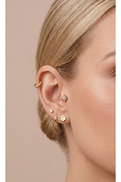 Aktemur Silver 925 Ayar Gümüş Kutup Yıldızı Tragus Helix Conch Lob Piercing