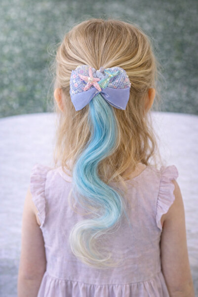 Partifabrik Wig with Hair Clip Mermaid Model Blue