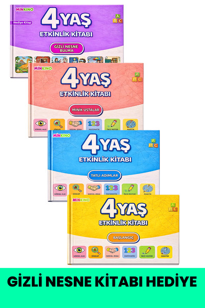 minkino 4 Yaş Etkinlik Seti | 4 Kitap Bir Arada