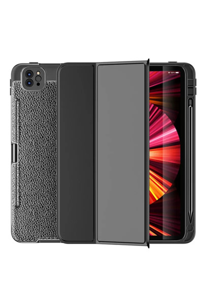 Beta Moda Hub نيوفايس حافظة آيباد برو 11 (2020) تابلت فوكس سيليكون - أسود