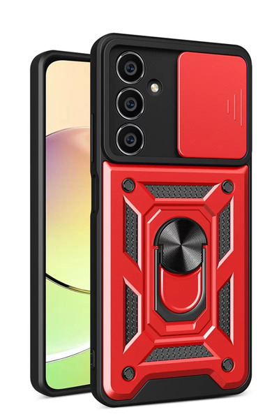 ZEMİRA HOME Newface Samsung Galaxy A25 5g Case Pars Lens Ring Silicone - Red