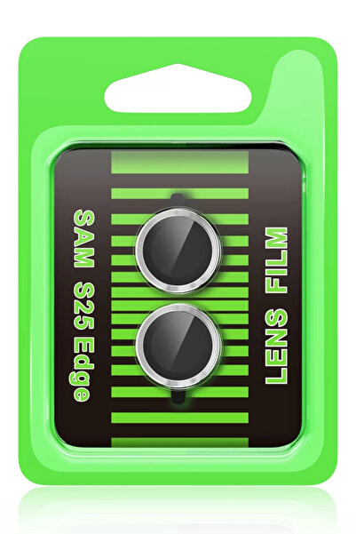 TeknoKapsül عدسة كاميرا معدنية من نيو فيس لهاتف سامسونج جالاكسي إس 25 إيدج - فضي