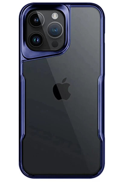 TeknoKapsül حافظة نيو فيس لهاتف آيفون 15 برو ماكس من السيليكون - أزرق داكن