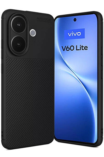 ZEMİRA HOME Newface Vivo V60 Lite Auto Focus Carbon Cover - Black