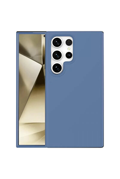 ZEMİRA HOME حافظة نيو فيس لهاتف سامسونج جالاكسي S24 الترا سيليكون أول - أزرق