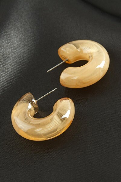 ZERO LAND Nrzsnt Round Plastic Earrings (211501) - Yellow