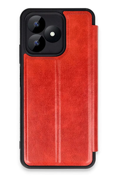 ZEMİRA HOME Newface Realme Note 50 4g Case Flip Cover - Red