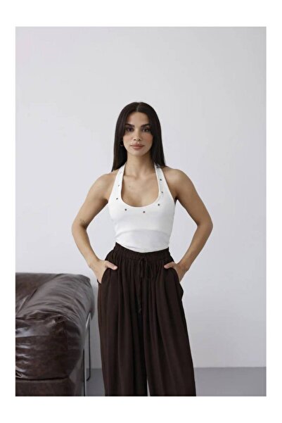 IŞILDA FASHION Işılda Staple-Printed Crop Top