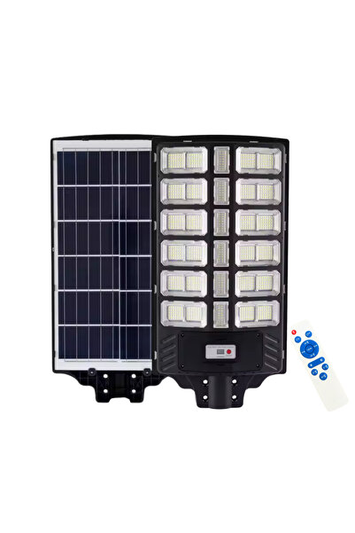 Rixme Lampa stradala solara LED 1600W Rixme, 18 zone, senzor miscare, telecom...