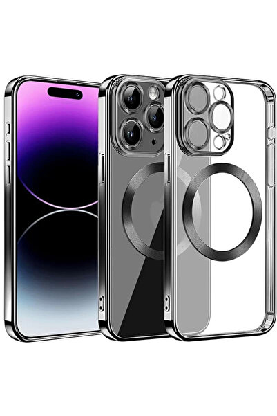 TeknoKapsül نيوفيس حافظة ايفون 13 برو ماكس بفتحة سيليكون - اسود