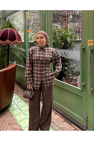 LOATANG BUTİK Belden oturtmalı arkadan bağlamalı gömlek