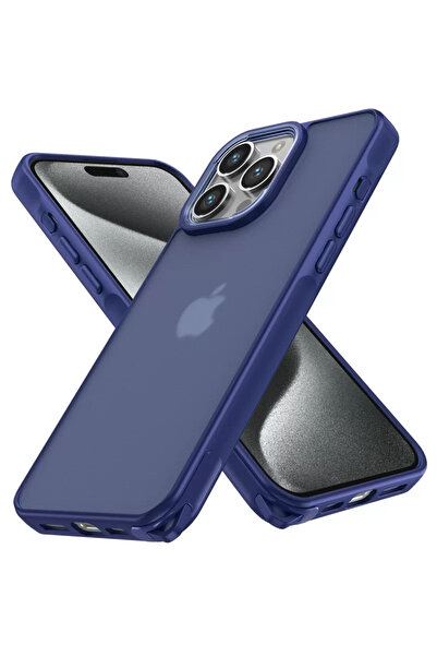 ZEMİRA HOME Newface iPhone 15 Pro Case Elegant Cover - Navy Blue