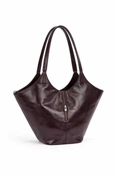 mothers dream Zip Front Leather Tote Bag for Women