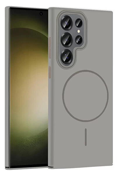 TeknoKapsül غطاء جوكو سامسونج جالاكسي S23 الترا بروش ماجسيف - رمادي تيتانيوم