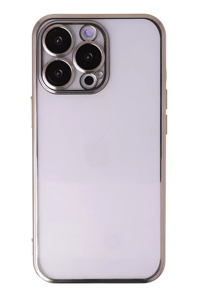 Generic Brand غطاء سيليكون لـ Apple iPhone 14 Pro Max مع عدسة Razer - ذهبي