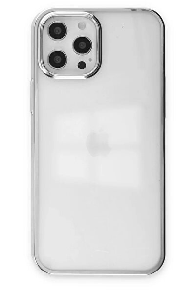 Beta Moda Hub نيوفيس حافظة آيفون 12 برو ماكس من السيليكون - فضي