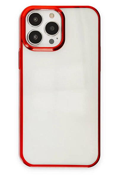 TeknoKapsül نيوفيس حافظة آيفون 13 برو ماكس من السيليكون - أحمر