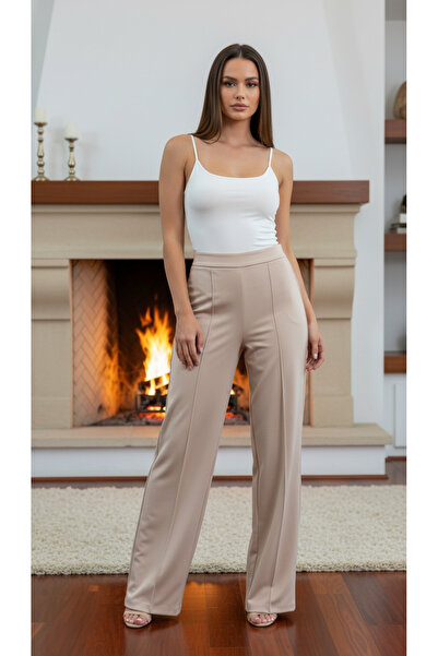 REMUX YÜKSEK BEL ÇİMALI YANDAN FERMUARLI İSPANYOL PAÇA GÖRÜNÜMLÜ ZARA MODEL P...