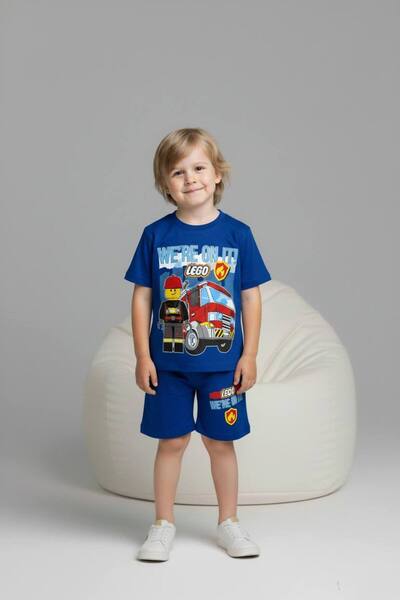 Yağmur Giyim PJKSKT Leegoo Σετ Αγορίστικο Κοντομάνικο με Σορτς με Σχέδια 6624