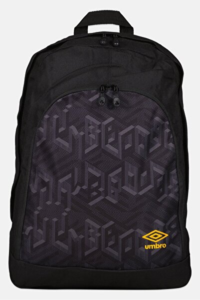 UMBRO حقيبة ظهر رجالية بشعار مطرّز ، أسود